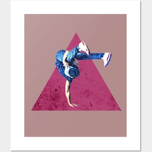 Breakdancer B-Boy Freeze Power Move Posters and Art